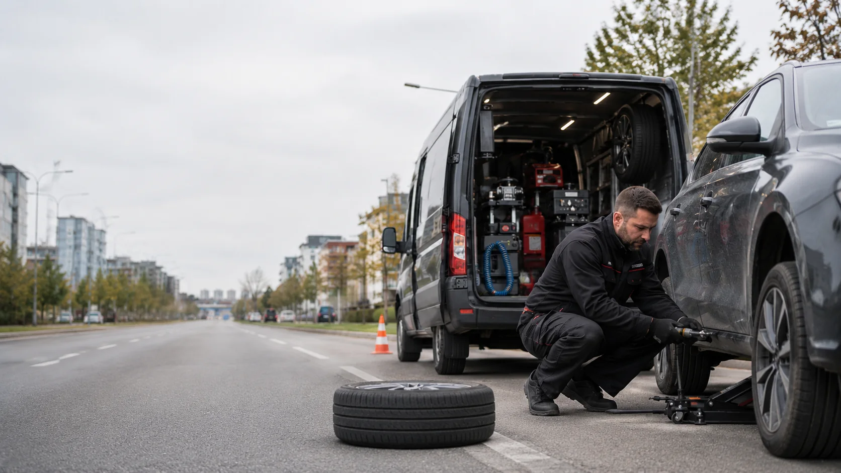 Hitna intervencija mobilnog vulkanizera